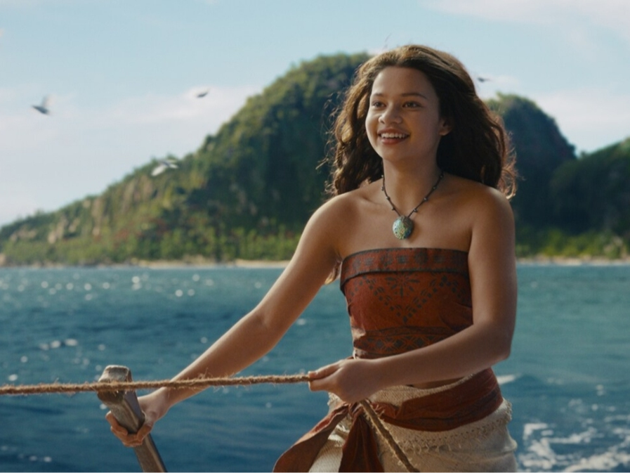 Catherine Laga'aia as Moana in Disney's live-action "Moana."