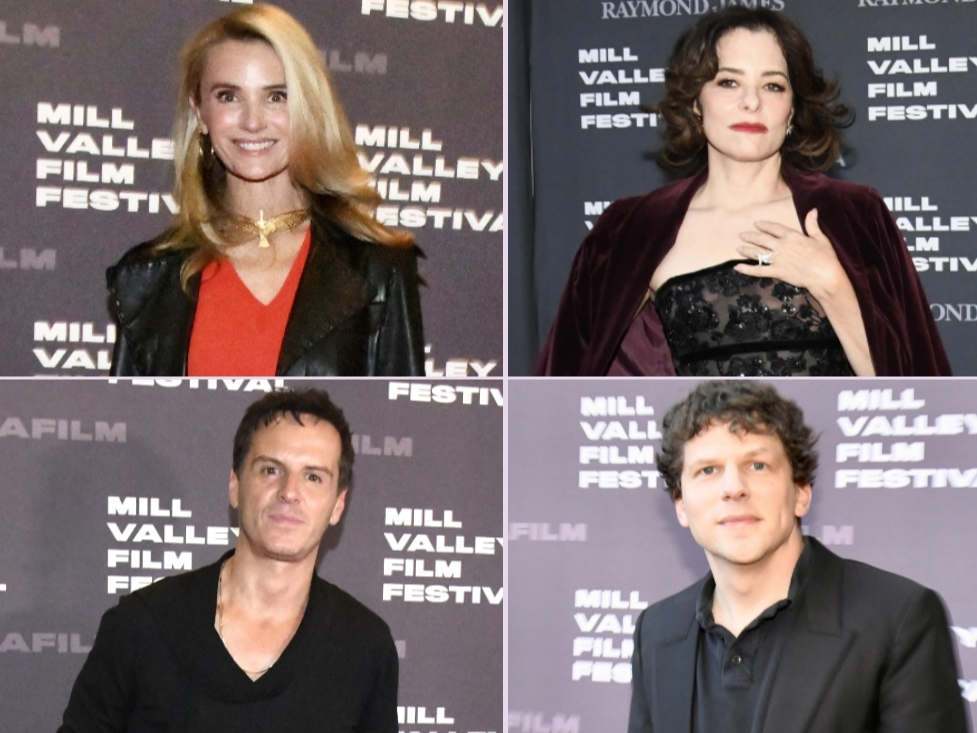 (clockwise from top) Jennifer Siebel Newsom, Parker Posey, Jesse Eisenberg and Andrew Scott