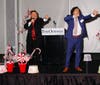 Live Auctioneers Jim Fuentes (left) and Guiliano Cipolla urged the guests to bid on five prizes during the live auction segment. The duo helped bring in over $8,500 during the Live Auction.