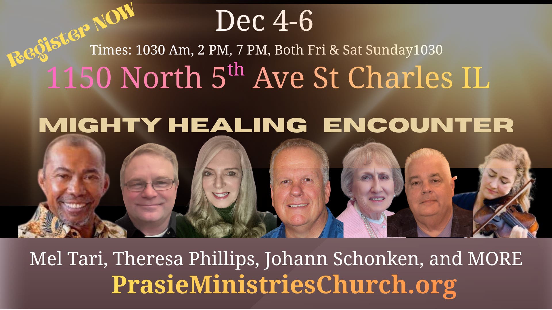Miracle Healing Encounter Mel Tari Johann Schonken Theresa Phillips & More Dec 4-6