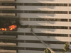 The Los Angeles Fire Department was on the scene of a high-rise fire where residents were poised to leap from the top floors to escape, until they were rescued.