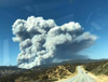 A smoke plume from the massive Lake Fire in the Angeles National Forest.