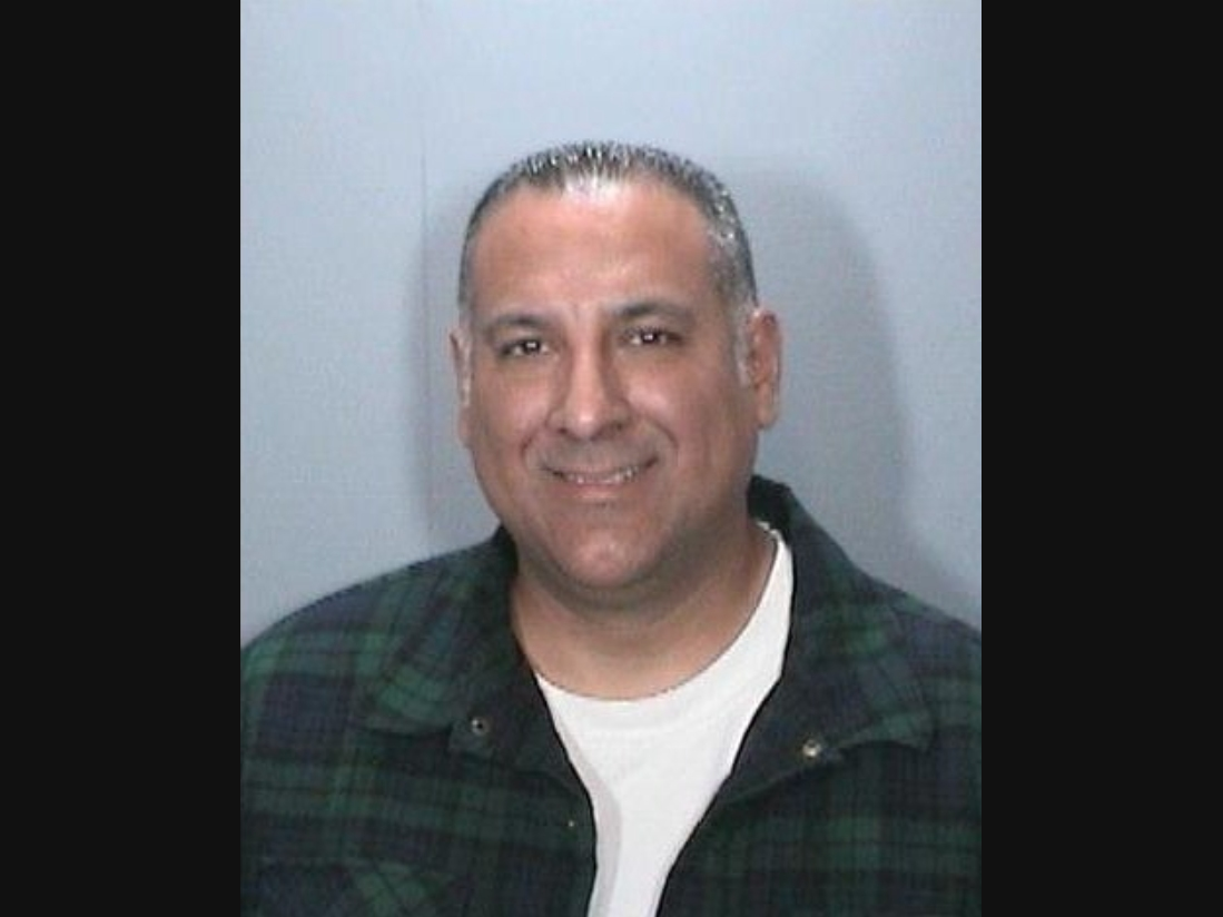 LAPD Officer Matthew Calleros, 45, was arrested Monday and booked on suspicion of auto theft and possession of a stolen vehicle, Orange Police Department Lt. Jennifer Amat said.