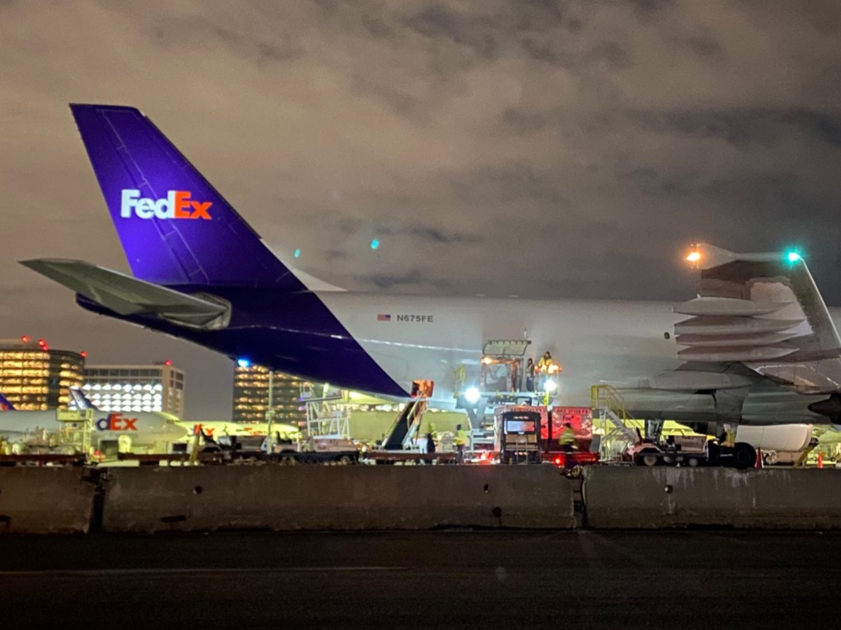 The first shipments of the Pfizer-BioNTech COVID-19 vaccine arrive at LAX on Sunday night.