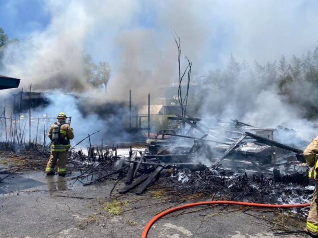 Investigators with the Pasadena Fire Department say illegal fireworks led to the destruction of a single-family home in the 400 block of Summit Avenue on Tuesday.