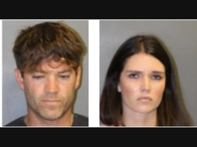 Dr. Grant Robicheaux and Cerissa Reilly after their initial arrest in Orange County. 