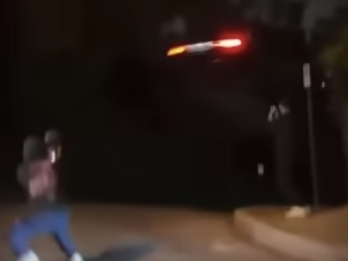 The Los Angeles Police Department released footage Monday of a stunt in which the driver of a rented Tesla flew 50 feet into the air before crashing.