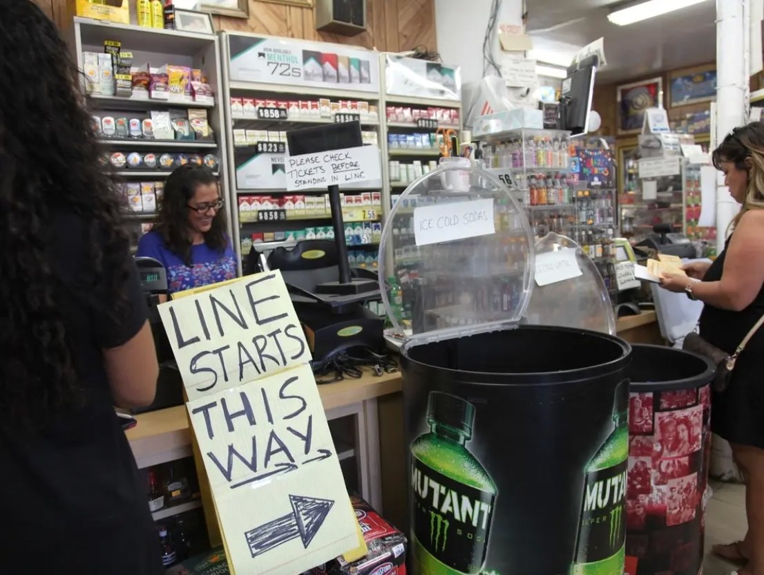 The ticket with five winning numbers but not the Mega number was sold at the Smoke Shop and Water Ice Mart.