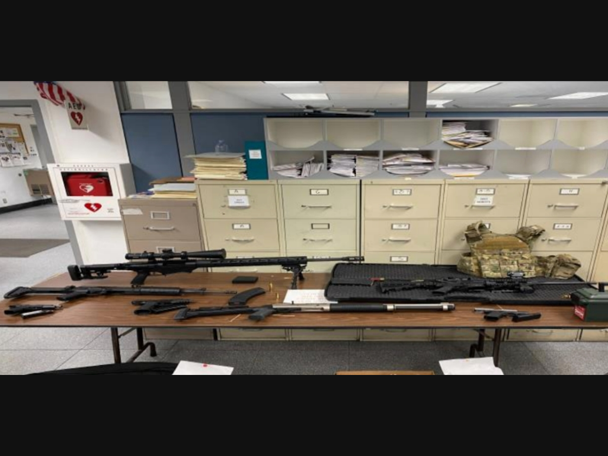 Weapons, ammunition and bulletproof vests were found in the Hollywood high-rise apartment of Braxton Johnson, 25, according to the Los Angeles Police Department.