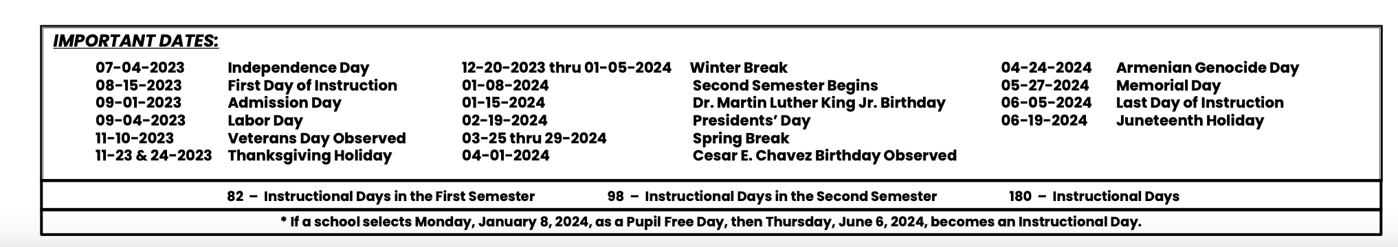 LAUSD School Calendars For 2023-26 Passed With Shortened Winter Breaks | Los  Angeles, CA Patch