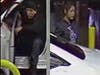 This security footage shows a man and the woman he is believed to have kidnapped at gunpoint Monday.