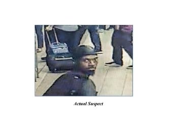 This security camera image shows a man suspected of stabbing to death another man on a Metro B (Red) Line train in downtown Los Angeles Thursday in what police are calling an unprovoked attack.