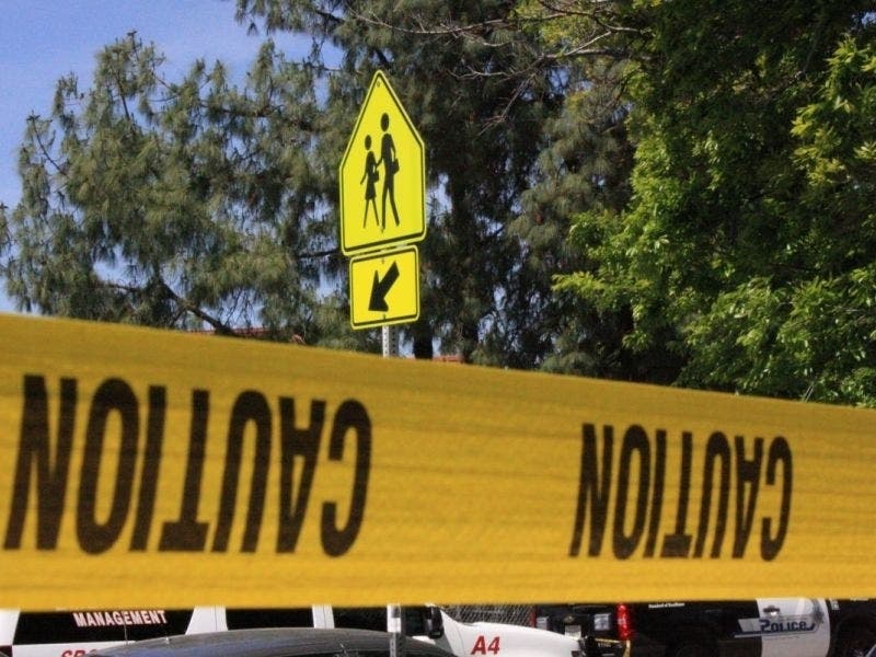 Officers were sent to the 2300 block of South Figueroa Way at about 8:15 a.m. on an undisclosed "call for service."