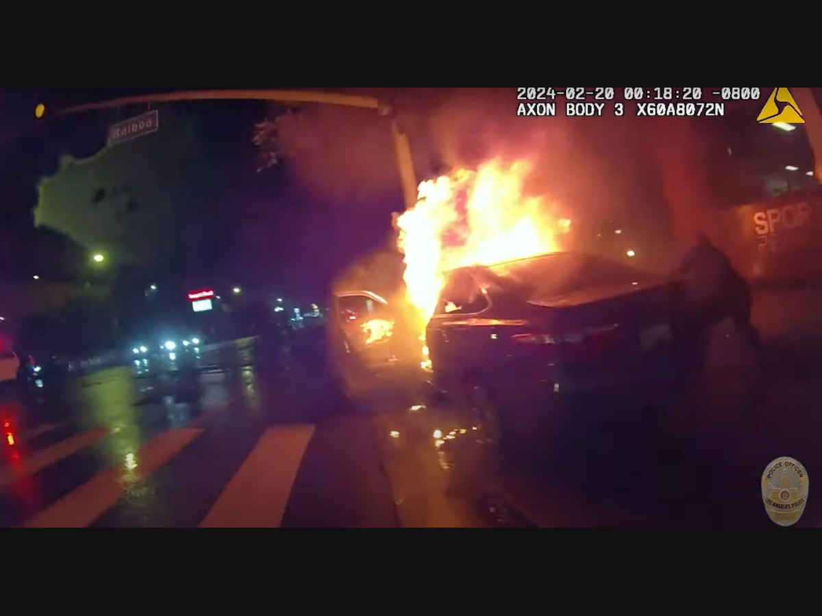 The fiery aftermath of a crash involving a 14-year-old driver claimed the life of her 16-year-old passenger Feb. 20 in Encino.