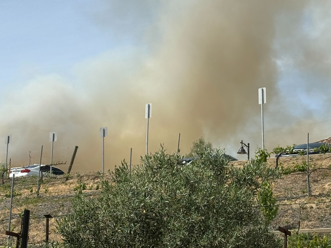 The fire broke out in the 32700 block of Rancho California Road at about 2:30 p.m.