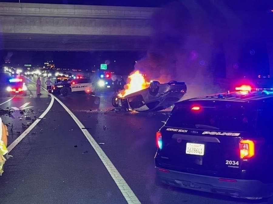 The crash was reported Tuesday night at around 8:40 p.m. on the 73 Freeway, police said.