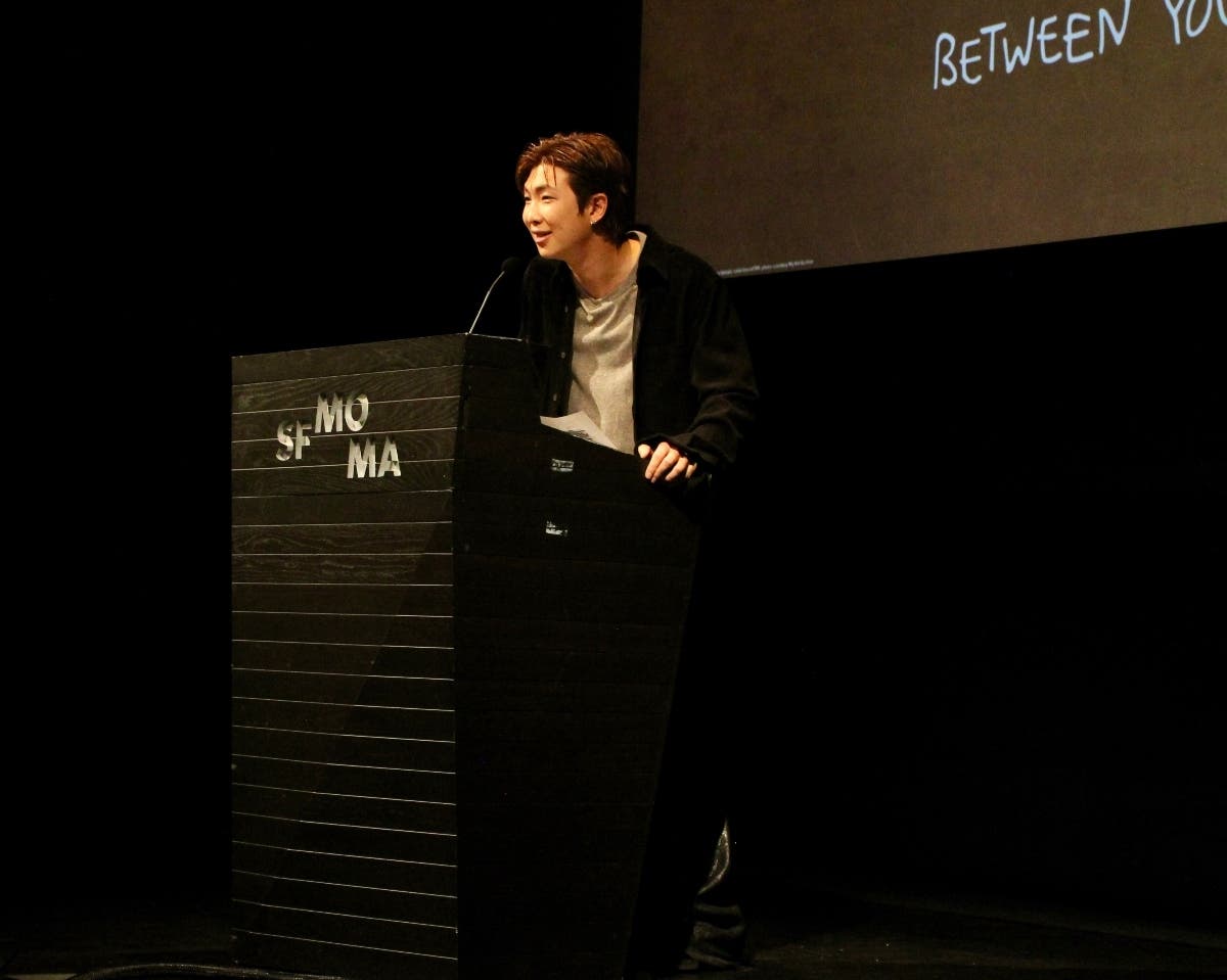 BTS member RM, whose name is Kim Namjoon, collaborated with the San Francisco Museum of Modern Art to showcase his personal art collection for the first time ever publicly.