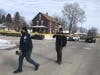 An officer shot a person Thursday morning on Nicholson Street.