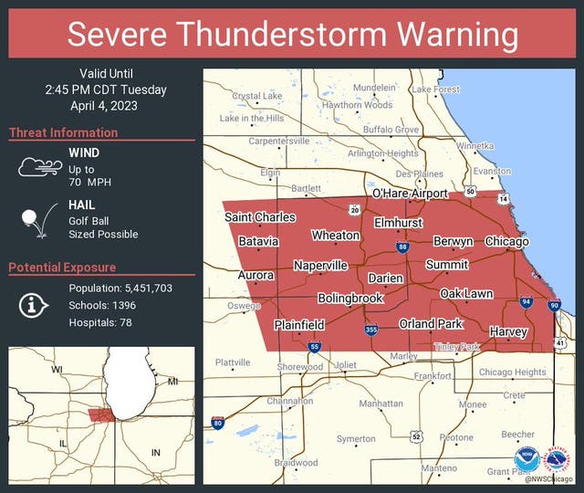 Severe Storm Warnings For Chicago Area: NWS | Across Illinois, IL Patch