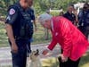 Will County State's Attorney Jim Glasgow meeting Jet with Handler Lyle Nettles