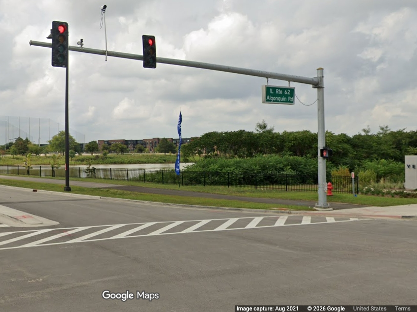 Workers found a man's body in a pond in Schaumburg on Friday afternoon, police said.