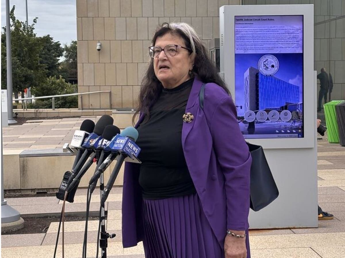 Attorney Andrea Lyon speaks to reporters Thursday after Frankfort mom Corie Walsh's hearing at the Will County courthouse.