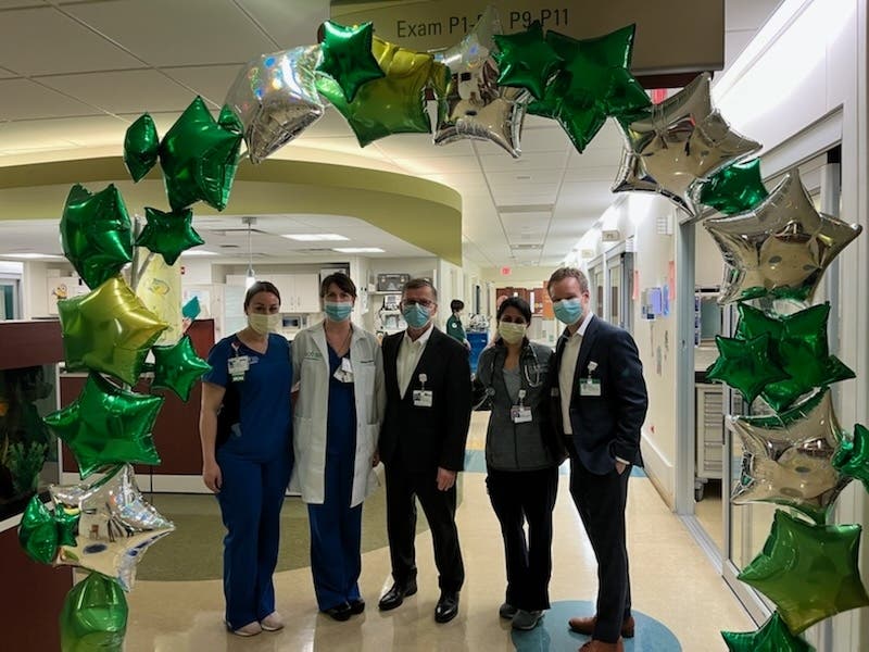L-R – Center team leaders: Rochelle Sowa, Shannon Flint, Dr. Monica Joseph-Griffin, Don Houchins and Dr. Tom Oryszczak