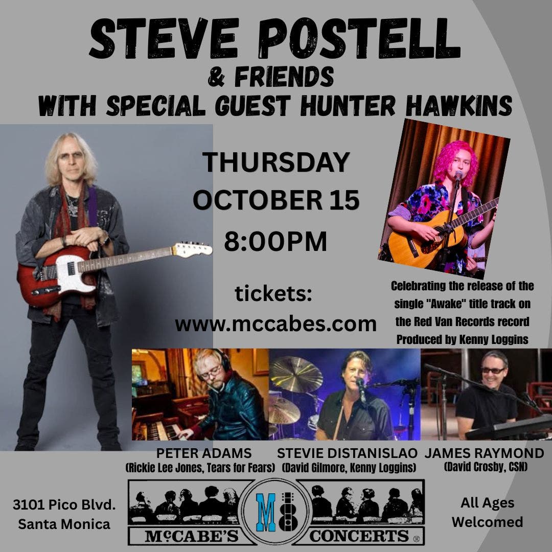 Steve Postell & Friends at McCabe’s Guitar Shop in Santa Monica with Special Guest Hunter Hawkins