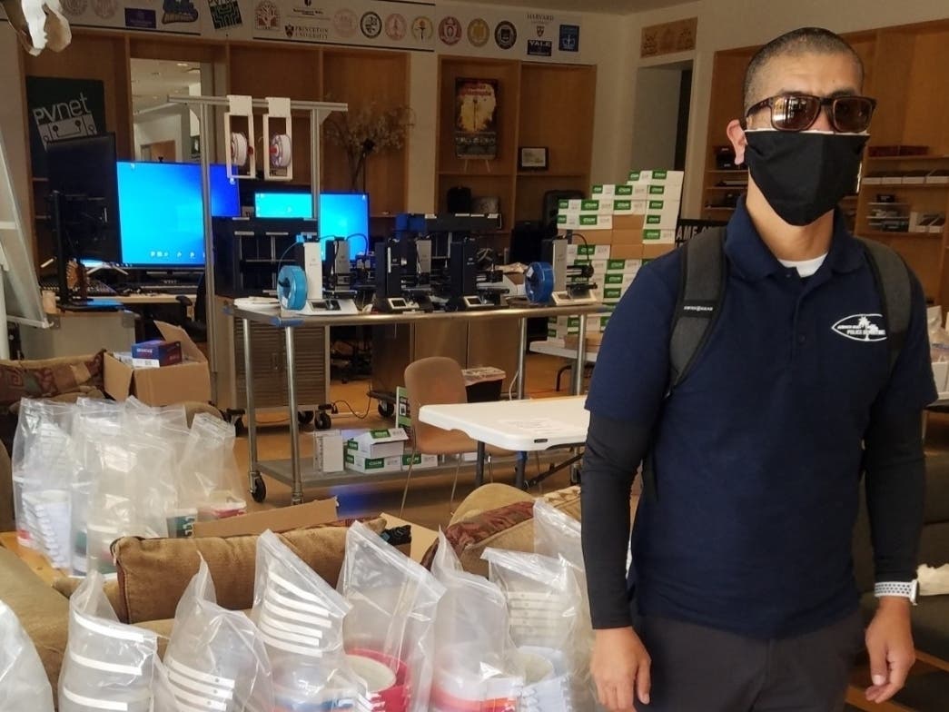 PVNet in Palos Verdes creates face shields for first responders, health care workers. 