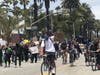 Protests broke out on Ocean Avenue in Santa Monica.