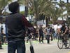 Protests broke out on Ocean Avenue in Santa Monica.