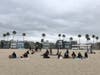Thousands protest in Venice and Santa Monica along the beach.