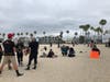Thousands protest in Venice and Santa Monica along the beach.
