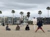 Thousands protest in Venice and Santa Monica along the beach.