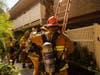 Firefighters battled an apartment fire Tuesday in Del Rey. 