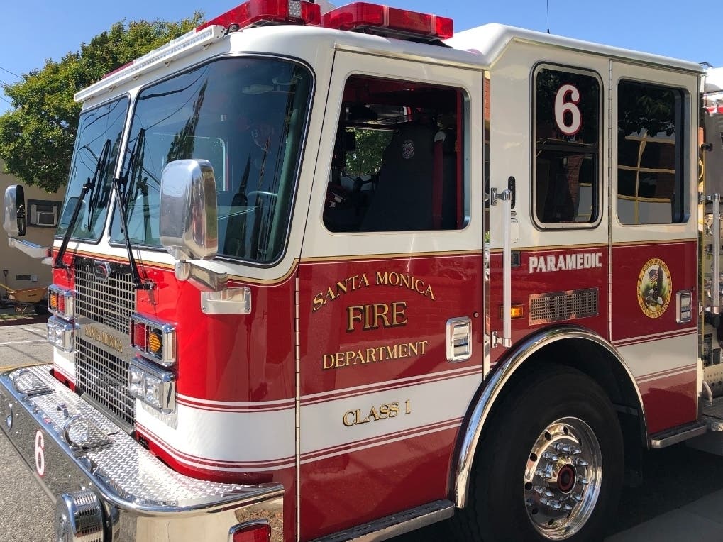Santa Monica firefighters knocked down a structure fire Monday. 