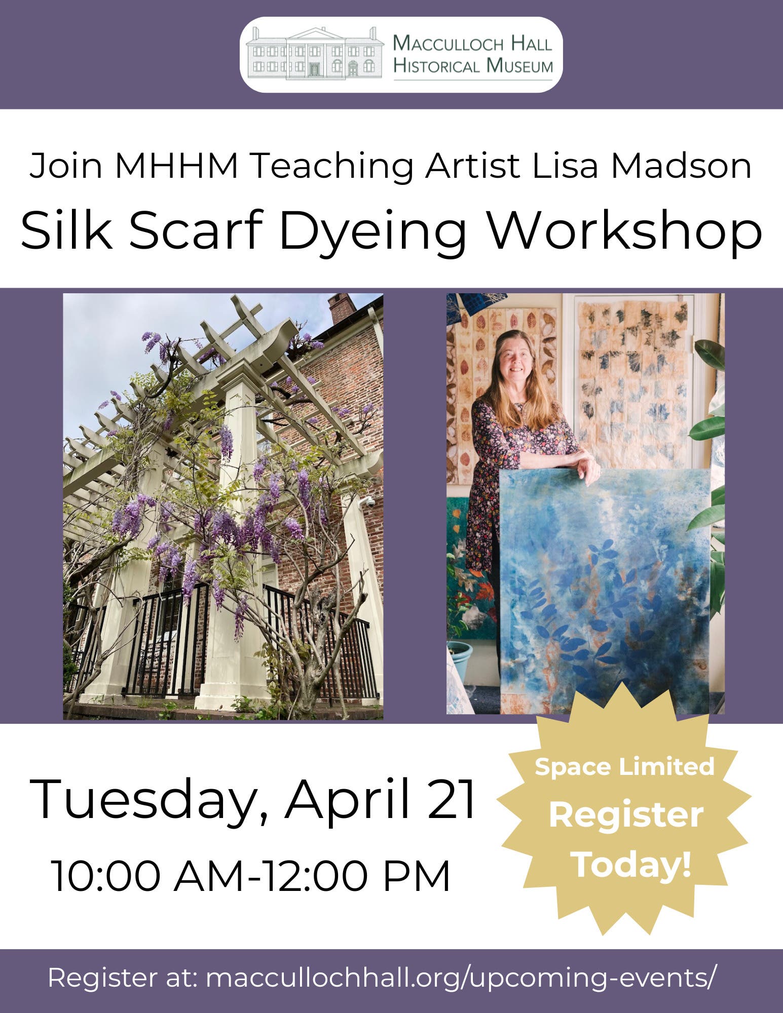 Silk Scarf Dyeing Workshop in the Garden