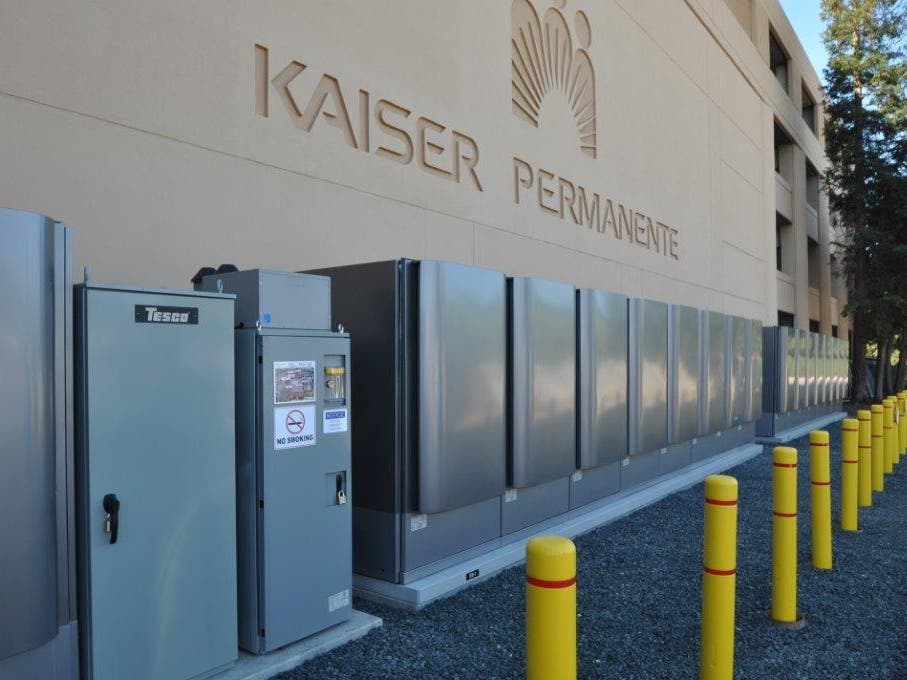Banks of fuel cells replace PG&E electricity at Kaiser Permanente San Jose