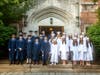Trinity Academy Class of 2020 on the steps of St. Aloysius Church, Caldwell