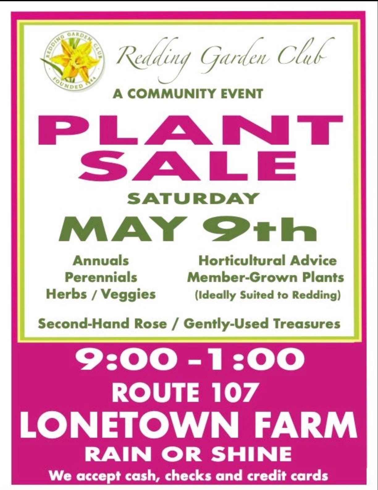 Redding Garden Club Plant Sale