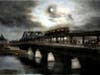 North Washington Street Bridge in the moonlight
