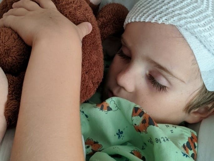 Jasper Mazzocco has been hospitalized with a rare brain tumor since November. His classmates at Redding Preschool Cooperative organized a hot cocoa stand to help offset his family’s medical expenses.
