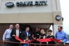 THE RED RIBBON: Parsippany Area Chamber of Commerce Board Member Nicolas Limanov, Executive Board Member Frank Cahill, R