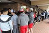 THE OPENING LINE: Customers waiting to enter Crave City on opening day