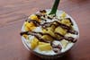 BEACH BOWL: Coconut base, banana, pineapple, manga, granola, coconut flakes and Nutella