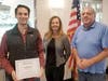 Kiwanis Club new member Justin Musella, President Laura Wohland and Lt. Governor Frank Cahill