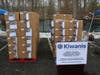 100 boxes of food ready to distribute during "Kiwanis Holiday Food Distribution" held at Kiwanis Park, Succasunna 
