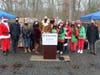 Volunteers from Kiwanis Club of Greater Roxbury ready to distribute food boxes to residents in need