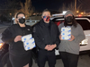 Kiwanis Club member Cady Bye, Dover Patrolman Ilmi Bojkovic and Kiwanis Club of Roxbury Treasurer Damian Hernandez. Bojkovic is a member of Kiwanis Club of Roxbury as well as a Roxbury resident.