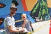 Bryan Snyder creates a personalized Doodle for a student